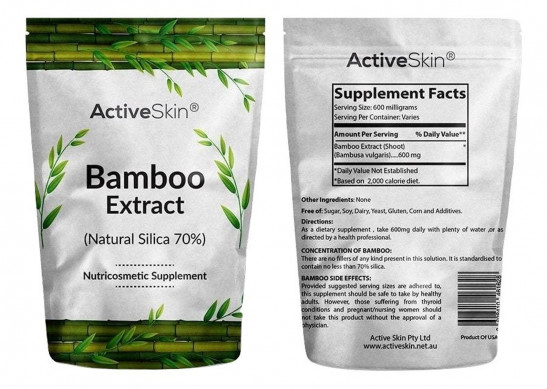 Active Skin Bamboo Extract Powder | Natural Silica 70% | 250g | Active Skin