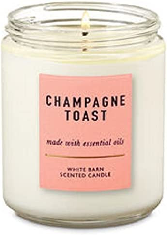 2 BATH & BODY WORKS WHITE BARN 3-WICK SCENTED CANDLE CHAMPAGNE TOAST 14.5  OZ NEW