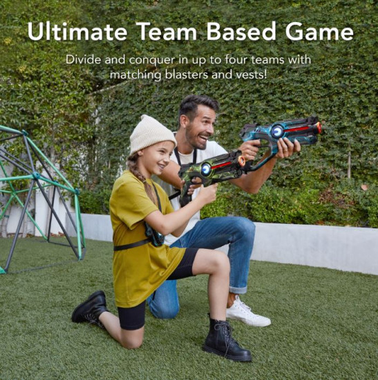 Best Choice Products Set of 4 Infrared Laser Tag Guns & Vest Set for Kids & Adults