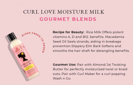 camille rose curl love moisture milk| 8 0z