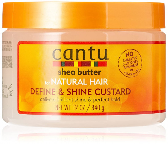 cantu define & shine custard with shea butter for natural hair| 12 oz
