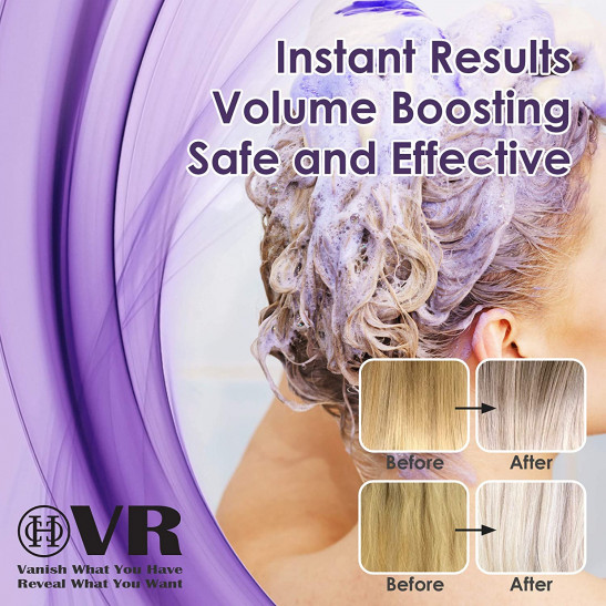 Cocohoney VR Color Enhancing Purple Shampoo for Blonde, Highlighted, Silver and Gray Hair | Neutralizes Yellow and Brassy Tones | Safe for Color-Treated Hair (32 Oz. (1000 Ml.))