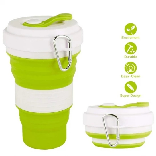550 ML with Hook Travel Folding Coffee Cup