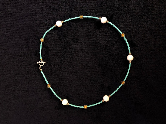 Round Beads Turquoise Necklace