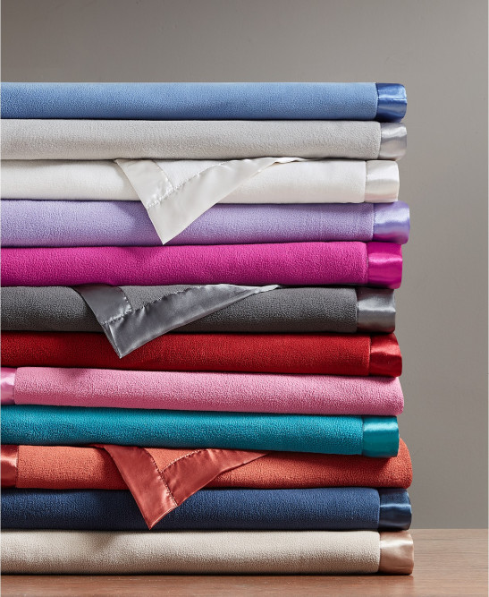 martha stewart soft fleece blanket collection