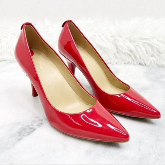 michael kors red patent pumps