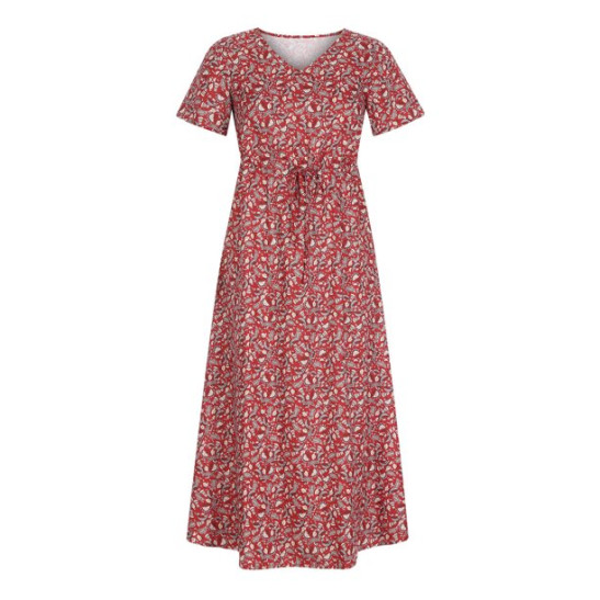 GBSELL Bohemian Dress for Women Short Dress Vintage Dress Women'S V Neck Loose Sleeve Print Ankle Length Dress Sleeves Tie Waist Ethnic Boho Dress Navy Blue Xl Women'S Fa