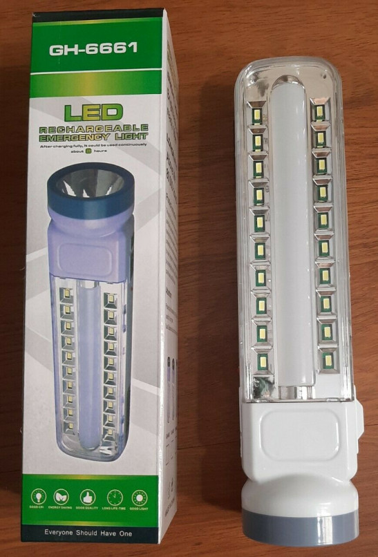 GH-6661 Solar Emergency Light rechargeable 25.6*6cm
