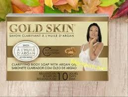 gold skin clarifying body soap with argan oil