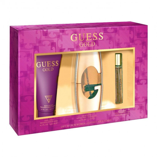 guess gold 3pc gift set eau de parfum