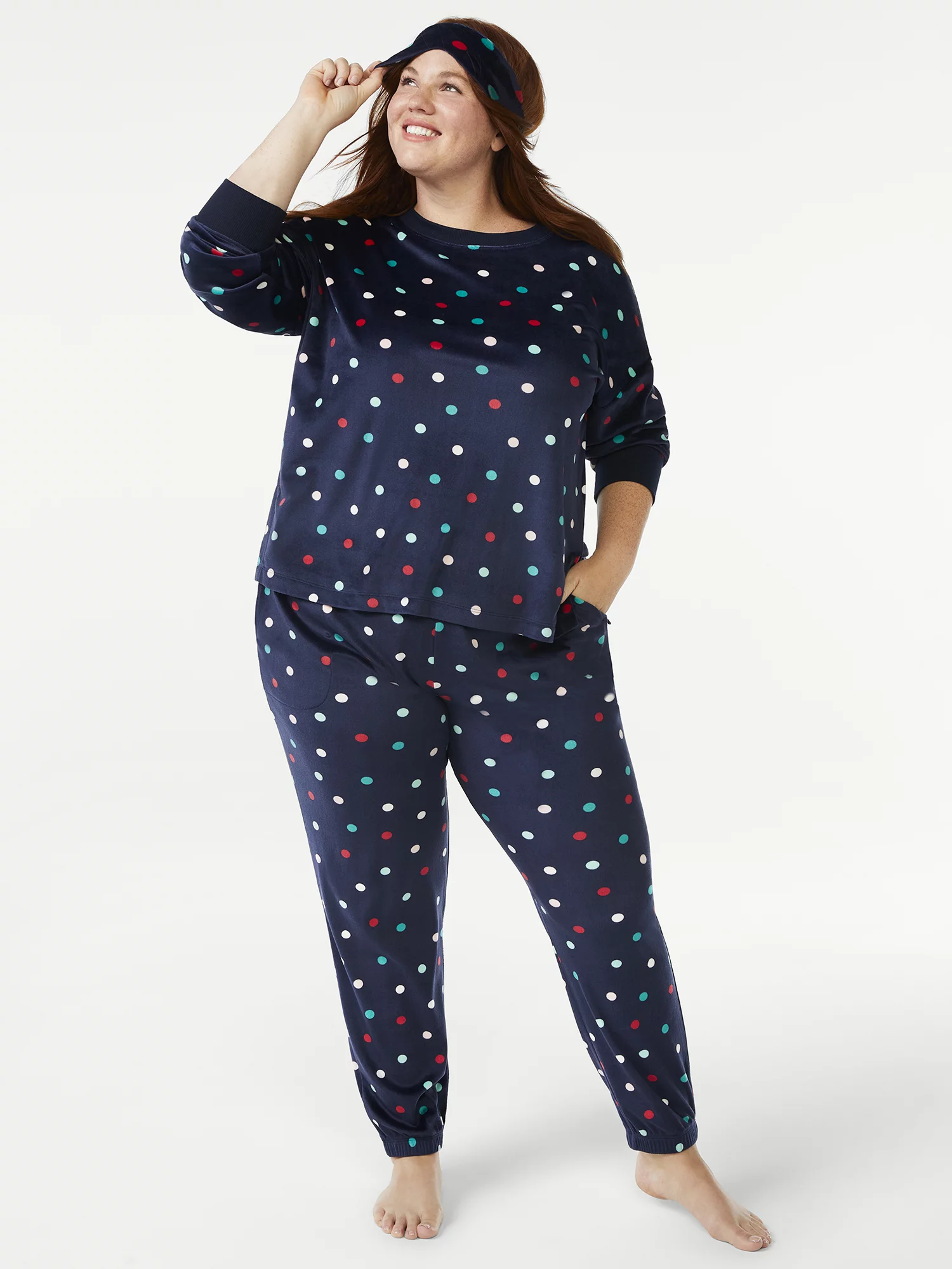 Dark Navy Multi Dot