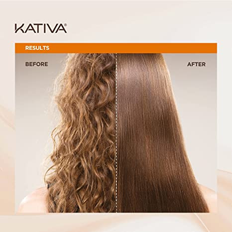 Kativa Brazilian Straightening Kit, 12 Weeks of Home Use Professional  Straightening, with Organic Argan Oil, Shea