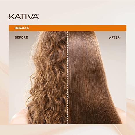 Kativa Brazilian Straightening Kit, 12 Weeks of Home Use Professional Straightening, with Organic Argan Oil, Shea Kativa Brazilian Straightening Kit, 12 Weeks of Home Use Professional Straightening, with Organic Argan Oil, Shea