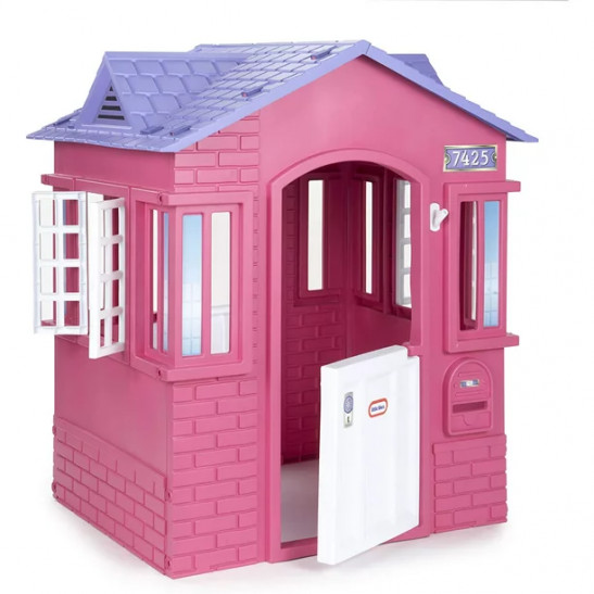 Little Tikes Cape Cottage House, Pink - Pretend Playhouse for Girls Boys Kids 2-8 Years Old