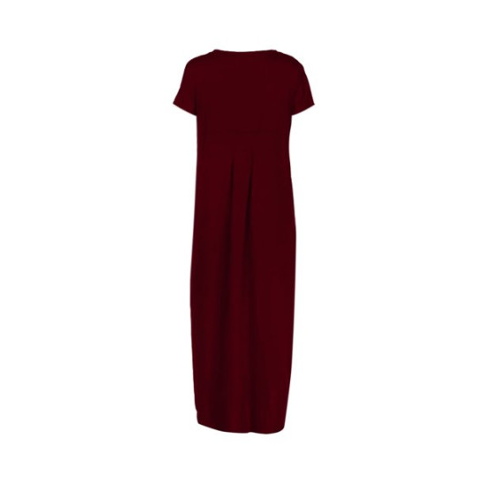 LWZWM Business Dresses for Women Flowy Dress Short Sleeve O-Neck Solid Color Straight Floor-Length Dress Fashion Dress Ethnic Dress Daily Dress Bride Dress Active Dress Western Dress