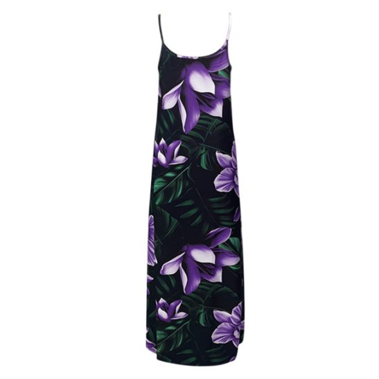 LWZWM Vintage Dress for Women Ethnic Dress Plus Size Flower Print V Neck Hanging B Loose Cami Dress Daily Dress Club Dress Boho Dress 50s Dress Vacation Dress Tennis Dress