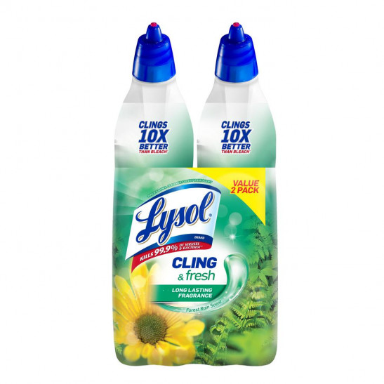 lysol  toilet bowl cleaner,cling & fresh,forest rain scent 24 oz