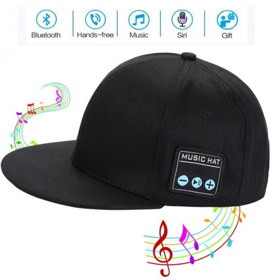 bluetooth cap,wireless bluetooth speaker hat (black)