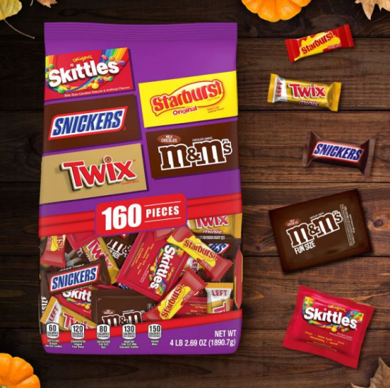 Mars Wrigley Variety Pack Halloween Candy 160 Piece Bag
