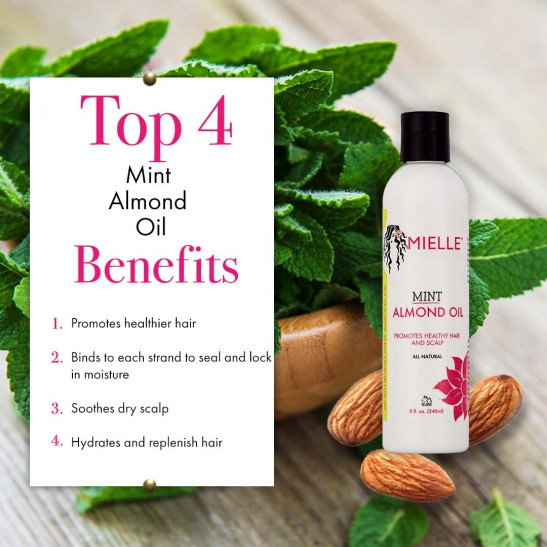 mielle organics mint almond oil for healthy hair and scalp| 8 oz