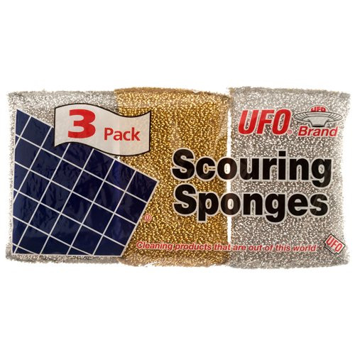 New 351938 Ufo Scouring Sponge 3 Pk Assorted Color (36-Pack) Kitchen Utensil Cheap Wholesale Discount Bulk Kitchenware Kitchen Utensil Fashion Accessories