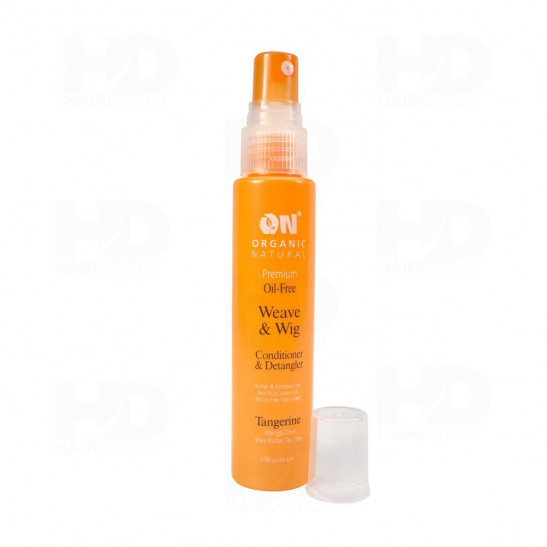 on organic natural premium oil-free weave & wig conditioner & detangler tangerine