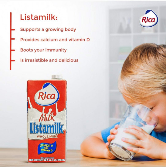 RICA Listamilk Whole Milk 32 Oz