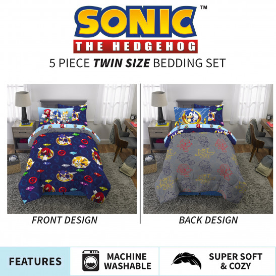 Sonic the 2025 hedgehog blanket set