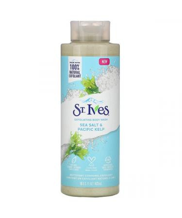 st. ives sea salt & pacific kelp exfoliating body wash