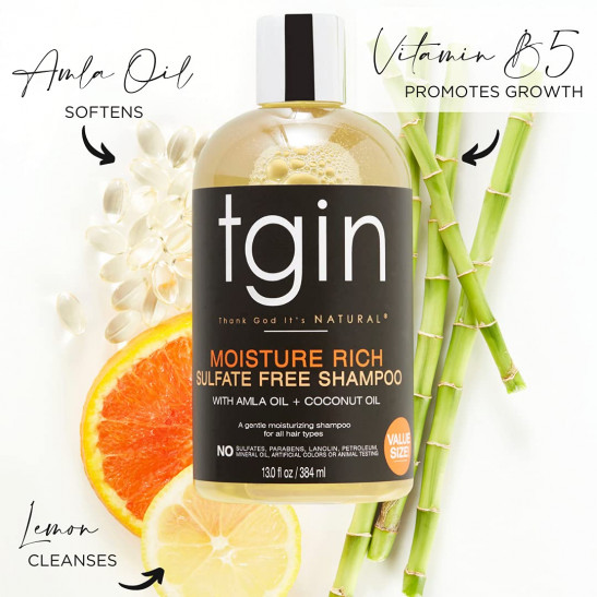 tgin moisture rich sulfate free shampoo 13 oz