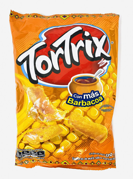 Tortrix BBQ Flavored Corn Tortilla Chips and Salty BBQ Flavored Snack Food