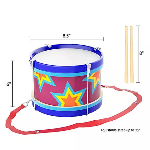 Toy drum with neck strap hotsell