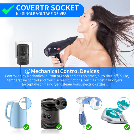 Upgraded DOACE 2000W Travel Voltage Converter