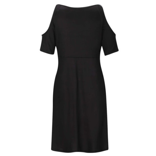 USSUMA Dress for Women Wedding Guest Short Sleeve Cold Shoulder Tunic Swing Midi Summer Dress Casual Ethnic Floral Print Vintage 2022 Sundresses Beach V Neck Womens Sun Dresses