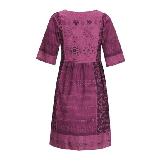 USSUMA Summer Dresses for Women Casual Vintage Floral Print Boho Ethnic Swing TShirt Midi Beach Party Sundresses Half Sleeve Plus Dresses V Neck Sun Dress Wedding Guest