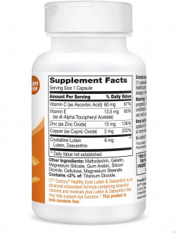 21st Century Healthy Eyes Lutein y ceaxantina cápsulas, 60 unidades