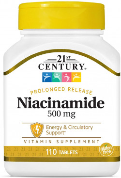 21st Century Niacinamide 500 Mg Prolonged Release Tablets, 110-Count