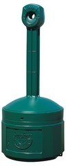 4 GALLON PLASTIC OUTDOOR ASHTRAY GRAY, FOREST GREEN, TERRA COTTA