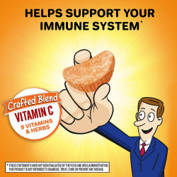 Airborne Zesty Orange Flavored Gummies, 42 Count - 750mg Of Vitamin C And Minerals & Herbs Immune Support (Packaging May Vary)