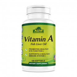 Alfa Vitamin A Fish Liver Oil - 100 Softgels