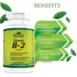 Alfa Vitamin B2 50 Mg - 100 Tablets