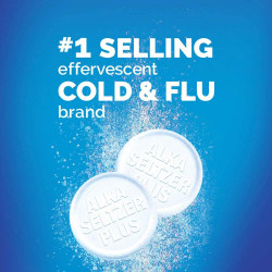 Alka-Seltzer Plus Cold Medicine, Sparkling Original Effervescent Tablets for Adults with Pain Reliever/Fever Reducer, Sparkling Original, 36 Count