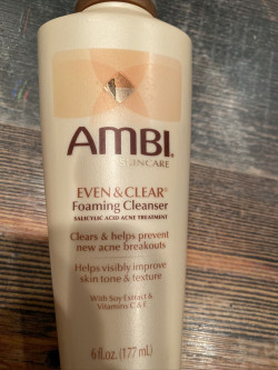 Ambi Even and Clear Foaming Cleanser, Salicylic Acne Treatment 6oz