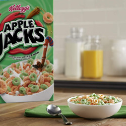 Apple Jacks Breakfast Cereal, Original, Good Source of Fiber, 10.1 oz Box