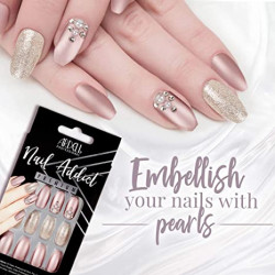 Ardell Nail Addict - Juego de uñas artificiales, color lila metálico