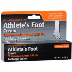 Athlete’s Foot Anti Fungal Cream By Taro Clotrimazole USP 1%, 1oz 30g