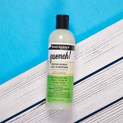 Aunt Jackie's Curls and Coils Quench Moisture Intensive Leave-In Hair Conditioner for Natural Curls, Coils and Waves, Enriched with shea Butter, 16 oz