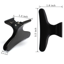 BAHABY Hair Clips for Styling Sectioning 12 Pack Black White Butterfly Hair Clips for Women Hair Clamps for Hair Deep Conditioning, Blow Drying, Cutting, Coloring, Styling, Sectioning