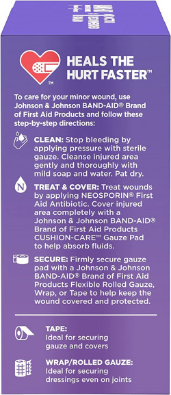 Band-Aid Brand Cushion Care Non-Stick Gauze Pads, Individually-Wrapped, Medium, 3 in x 3 in, 10 ct