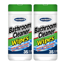 Bathroom Cleaner Wipes 35 Ct By PowerHouse (2-PACK)